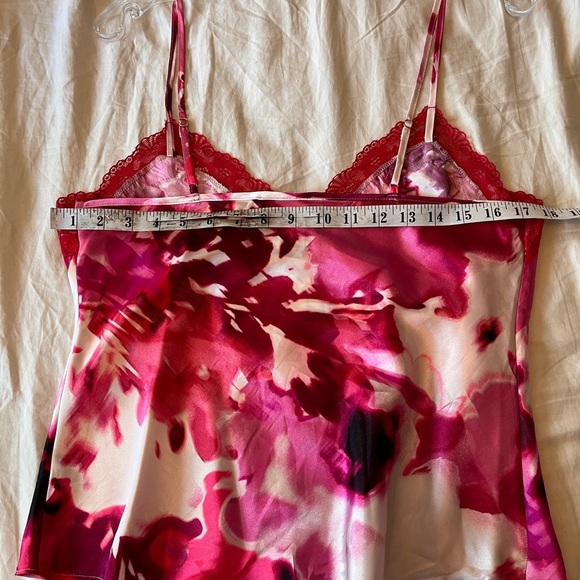 NWT Linea Donatella Watercolor Floral Lace-Trim Cami M - Picture 9 of 10